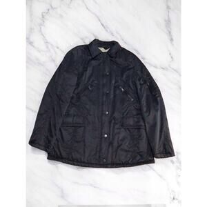 Express Women Long Sleeve Zipped Pockets Jacket Black Size Large